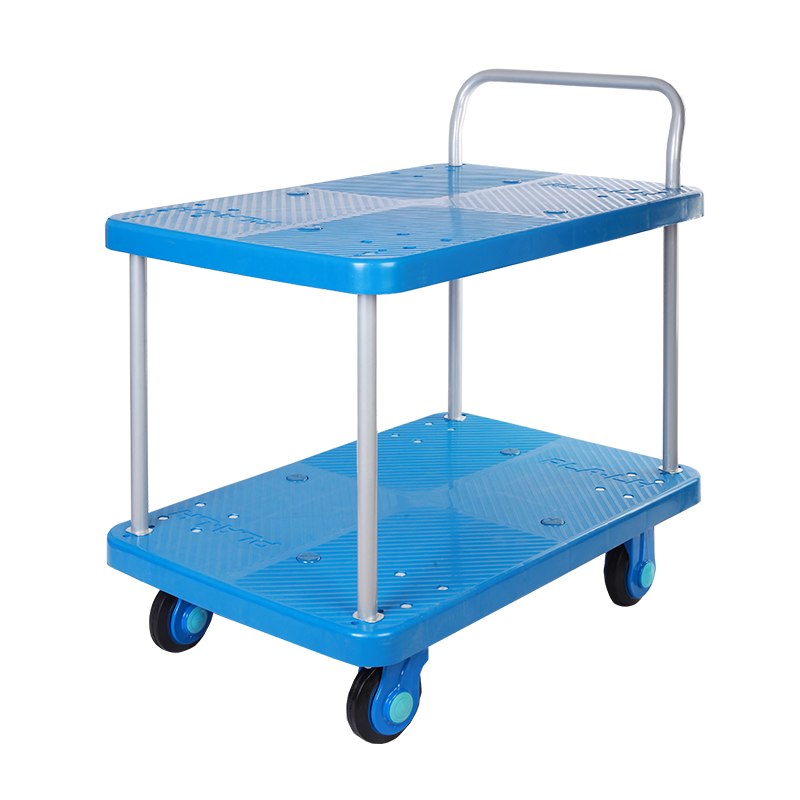 Double-Layer Plastic Hand Trolley