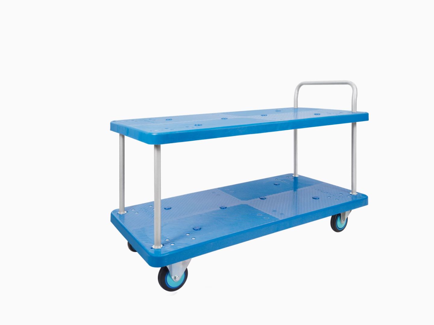 Double-Layer Plastic Hand Trolley