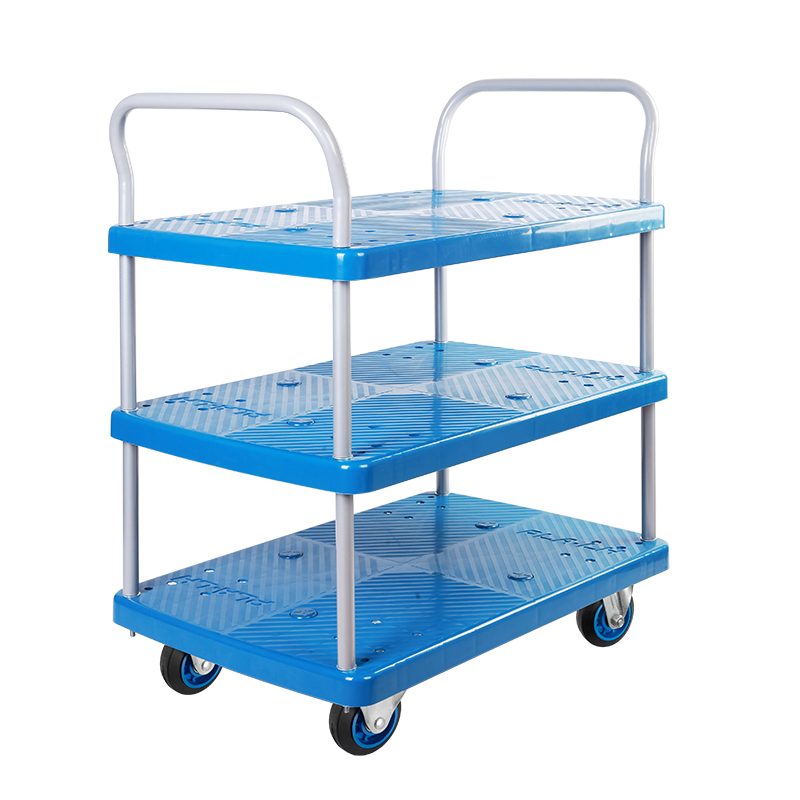 Triple-Layer Plastic Hand Trolley